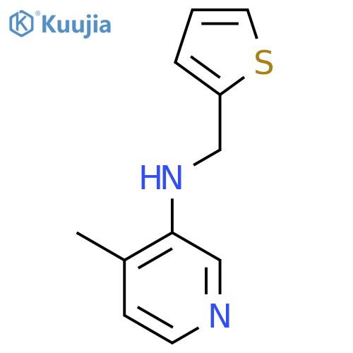 4-methyl-N-[(thiophen-2-yl)methyl]pyridin-3-amine structure