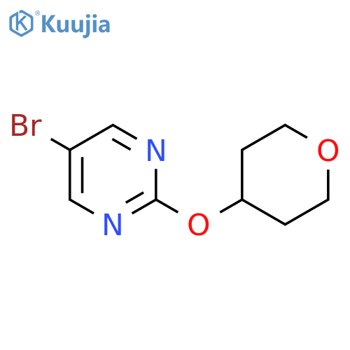 5-Bromo-2-(tetrahydro-2H-pyran-4-yloxy)pyrimidine structure