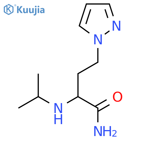 2-(propan-2-yl)amino-4-(1H-pyrazol-1-yl)butanamide structure