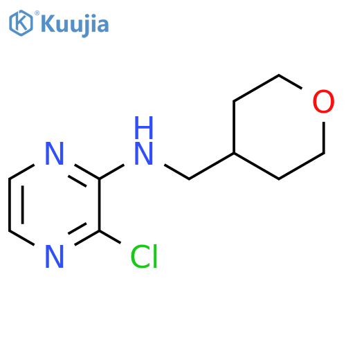 3-chloro-N-[(oxan-4-yl)methyl]pyrazin-2-amine structure