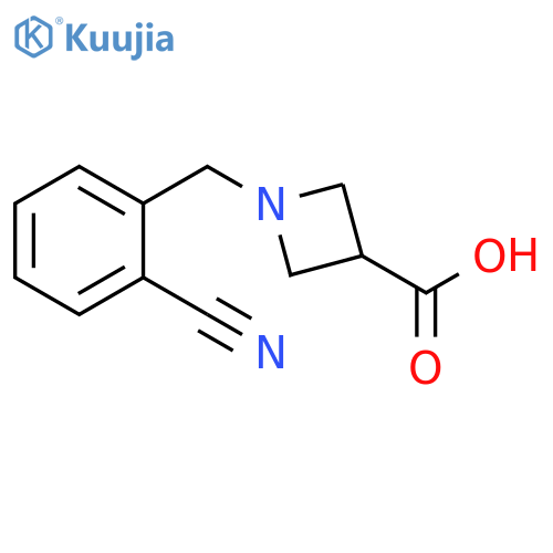 1-[(2-cyanophenyl)methyl]azetidine-3-carboxylic acid structure