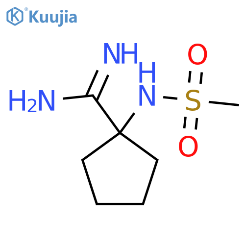 1-Methanesulfonamidocyclopentane-1-carboximidamide structure