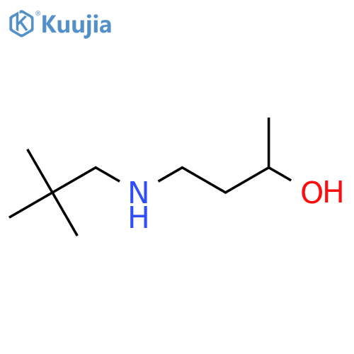 4-(2,2-dimethylpropyl)aminobutan-2-ol structure