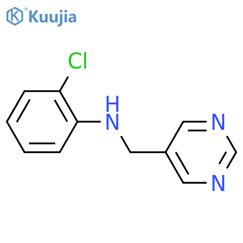 2-chloro-N-[(pyrimidin-5-yl)methyl]aniline structure