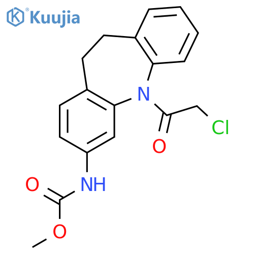 Methyl (5-(2-chloroacetyl)-10,11-dihydro-5H-dibenzo[b,f]azepin-3-yl)carbamate structure