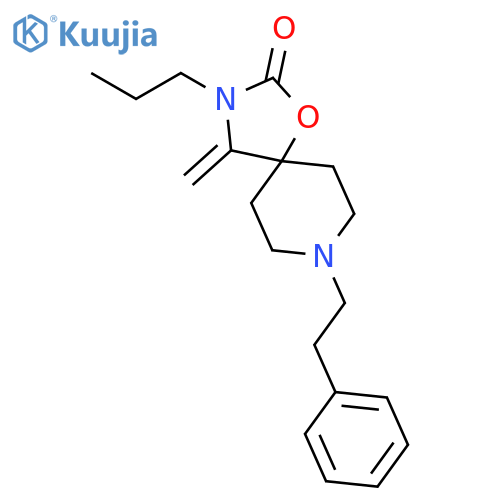 4-methylidene-8-(2-phenylethyl)-3-propyl-1-oxa-3,8-diazaspiro[4.5]decan-2-one structure