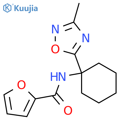 N-1-(3-methyl-1,2,4-oxadiazol-5-yl)cyclohexylfuran-2-carboxamide structure