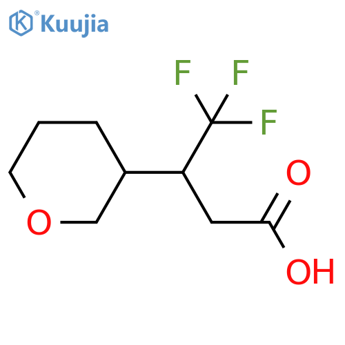 4,4,4-trifluoro-3-(oxan-3-yl)butanoic acid structure
