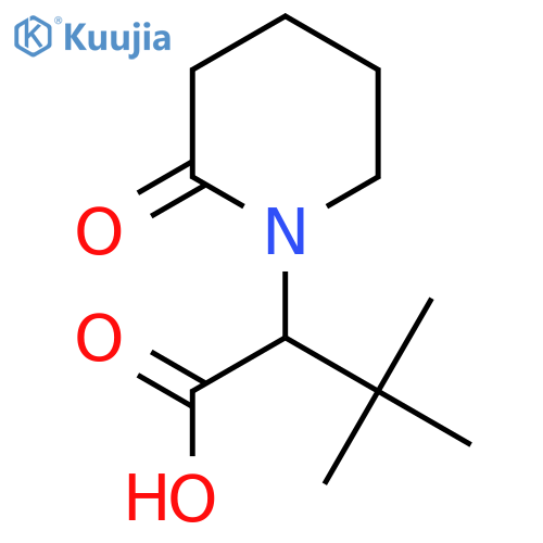 3,3-Dimethyl-2-(2-oxopiperidin-1-yl)butanoic acid structure