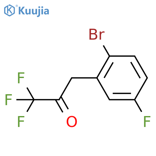3-(2-bromo-5-fluorophenyl)-1,1,1-trifluoropropan-2-one structure