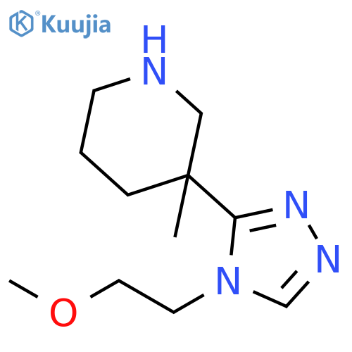3-[4-(2-Methoxyethyl)-4H-1,2,4-triazol-3-yl]-3-methylpiperidine dihydrochloride structure