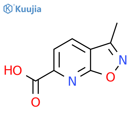 3-Methyl-[1,2]oxazolo[5,4-b]pyridine-6-carboxylic acid structure