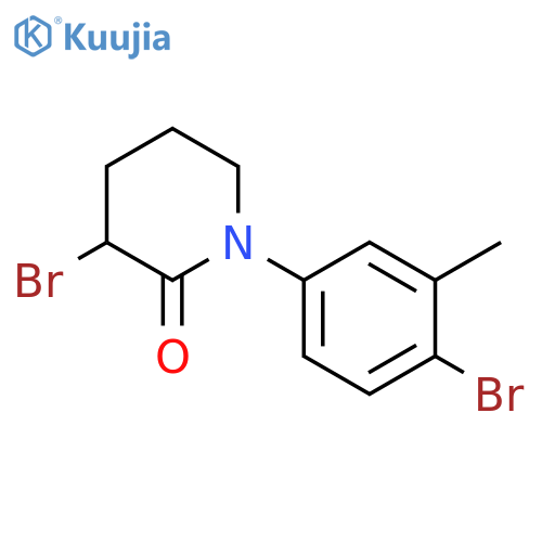 3-bromo-1-(4-bromo-3-methylphenyl)piperidin-2-one structure