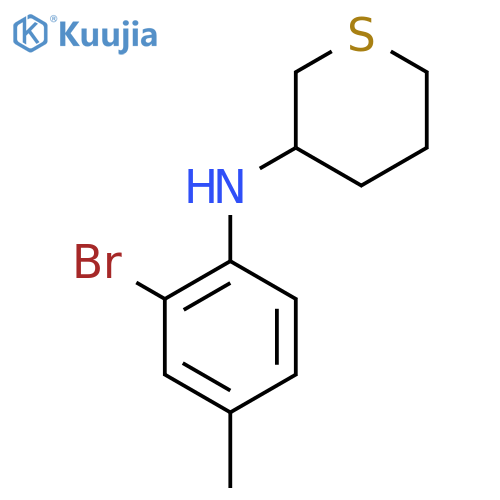 N-(2-bromo-4-methylphenyl)thian-3-amine structure