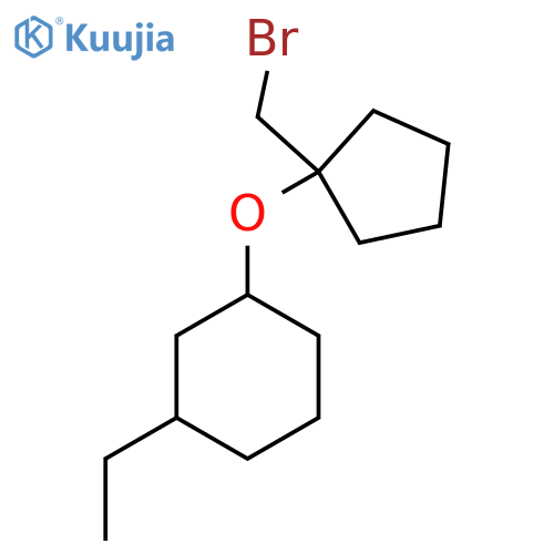 1-{1-(bromomethyl)cyclopentyloxy}-3-ethylcyclohexane structure