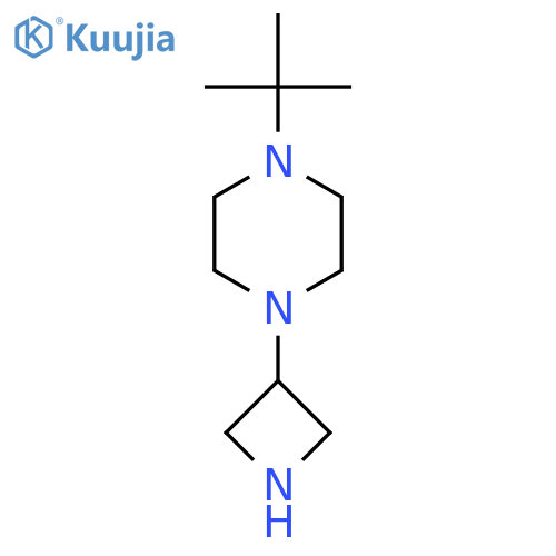 1-(Azetidin-3-yl)-4-tert-butylpiperazine structure