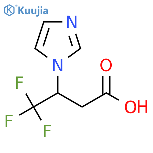 4,4,4-trifluoro-3-(1H-imidazol-1-yl)butanoic acid structure