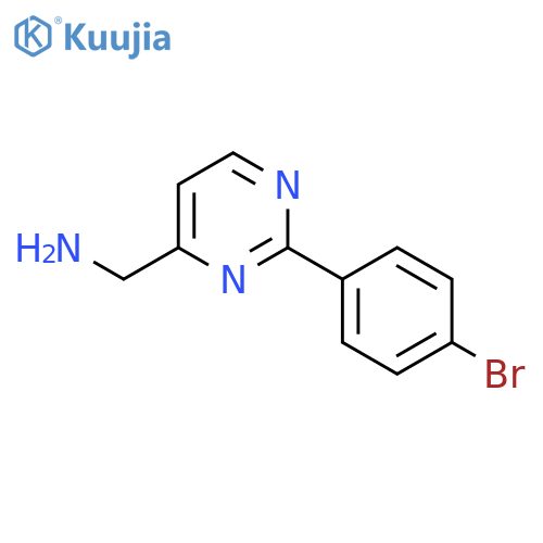 1-2-(4-Bromophenyl)pyrimidin-4-ylmethanamine structure