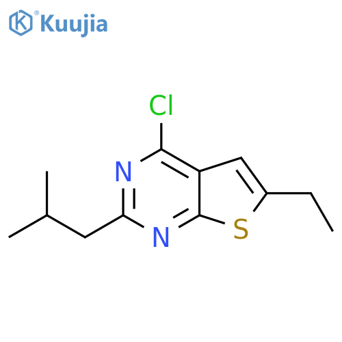 4-chloro-6-ethyl-2-(2-methylpropyl)thieno2,3-dpyrimidine structure