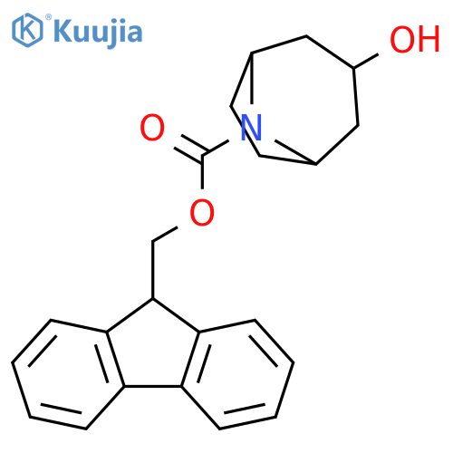 9H-fluoren-9-ylmethyl 3-hydroxy-8-azabicyclo3.2.1octane-8-carboxylate structure