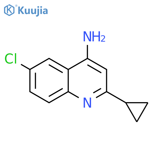 6-chloro-2-cyclopropylquinolin-4-amine structure