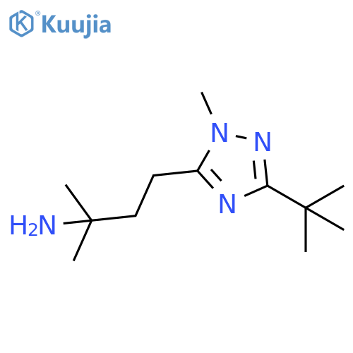 4-(3-tert-butyl-1-methyl-1H-1,2,4-triazol-5-yl)-2-methylbutan-2-amine structure