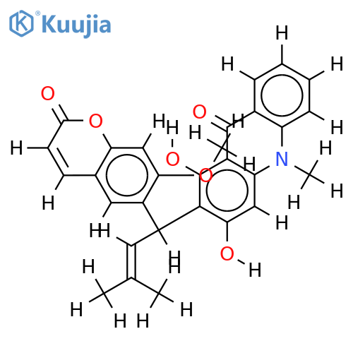 (+/-)-1,3-dihydroxy-2--10-methyl-9-acridone structure