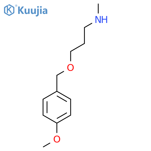 {3-[(4-Methoxyphenyl)methoxy]propyl}(methyl)amine structure