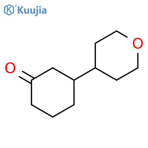 3-(oxan-4-yl)cyclohexan-1-one structure