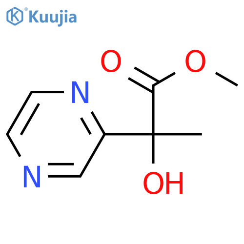methyl 2-hydroxy-2-(pyrazin-2-yl)propanoate structure