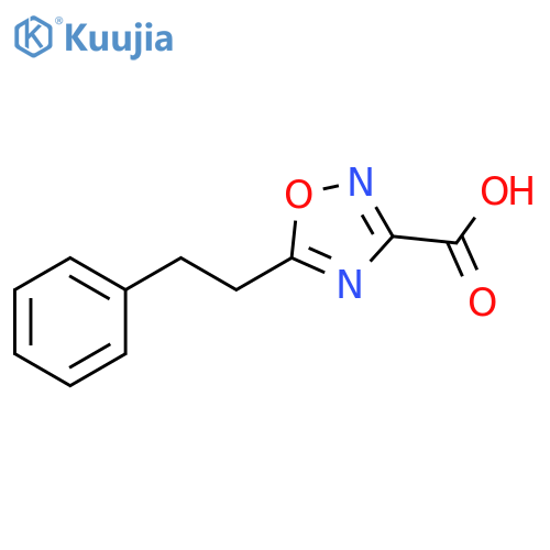 5-(2-phenylethyl)-1,2,4-oxadiazole-3-carboxylic acid structure