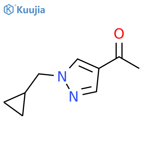 1-[1-(cyclopropylmethyl)-1H-pyrazol-4-yl]ethan-1-one structure