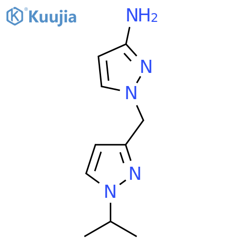 1-{1-(propan-2-yl)-1H-pyrazol-3-ylmethyl}-1H-pyrazol-3-amine structure