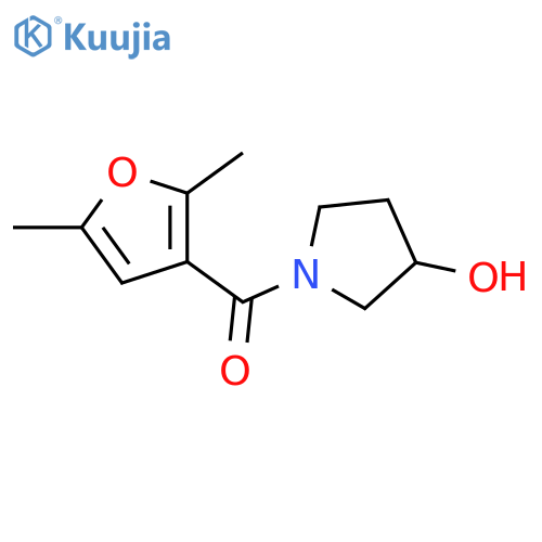 1-(2,5-dimethylfuran-3-carbonyl)pyrrolidin-3-ol structure