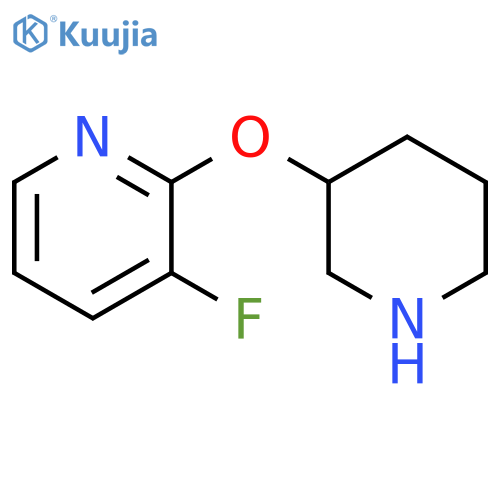 3-fluoro-2-(piperidin-3-yloxy)pyridine structure