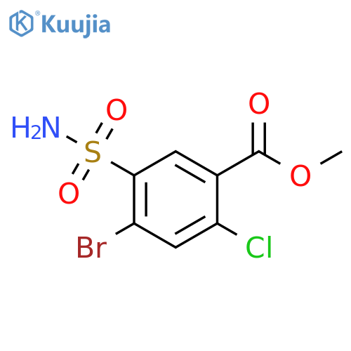 methyl 4-bromo-2-chloro-5-sulfamoylbenzoate structure