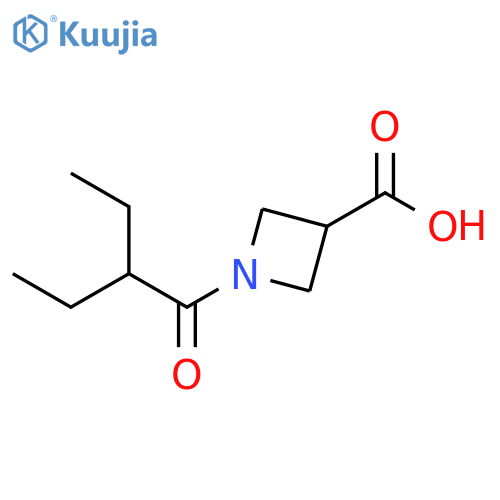 1-(2-ethylbutanoyl)azetidine-3-carboxylic acid structure
