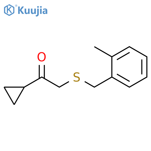 Ethanone, 1-cyclopropyl-2-[[(2-methylphenyl)methyl]thio]- structure