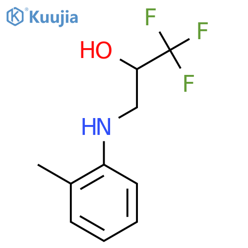 1,1,1-Trifluoro-3-[(2-methylphenyl)amino]propan-2-ol structure