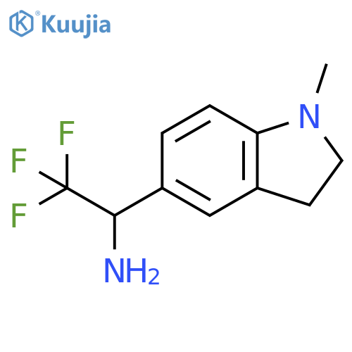 2,2,2-trifluoro-1-(1-methyl-2,3-dihydro-1H-indol-5-yl)ethan-1-amine structure