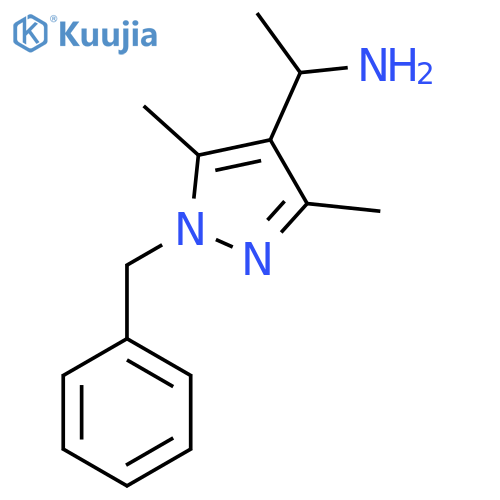 1-(1-Benzyl-3,5-dimethyl-1h-pyrazol-4-yl)ethan-1-amine structure