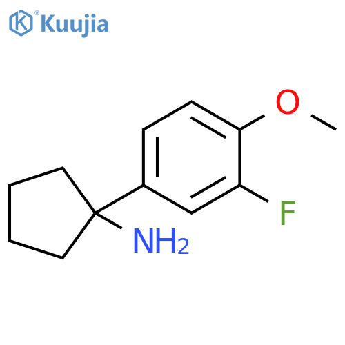 1-(3-fluoro-4-methoxyphenyl)cyclopentan-1-amine structure