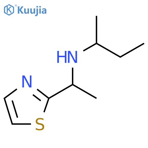 (butan-2-yl)1-(1,3-thiazol-2-yl)ethylamine structure