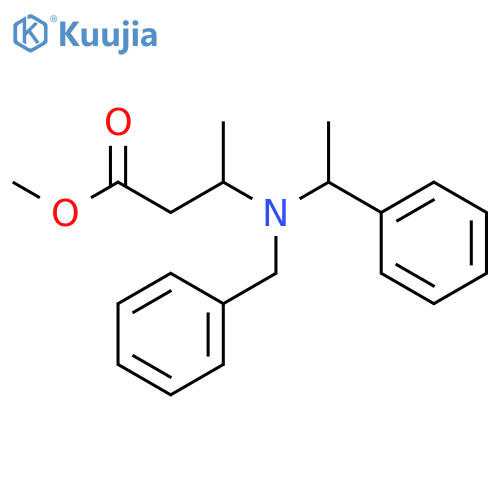 Butanoic acid, 3-[[(1R)-1-phenylethyl](phenylmethyl)amino]-, methylester, (3R)- structure