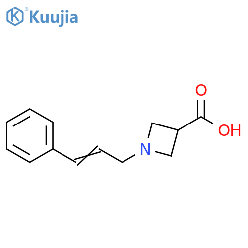 1-[(2E)-3-phenylprop-2-en-1-yl]azetidine-3-carboxylic acid structure