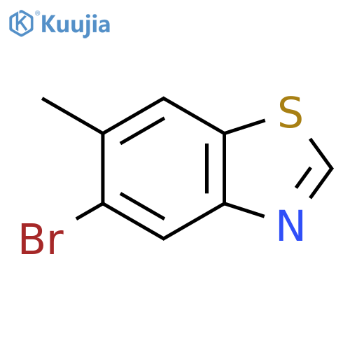 Benzothiazole, 5-bromo-6-methyl- structure