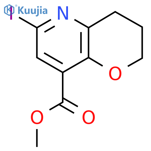 Methyl 6-iodo-3,4-dihydro-2H-pyrano3,2-bpyridine-8-carboxylate structure
