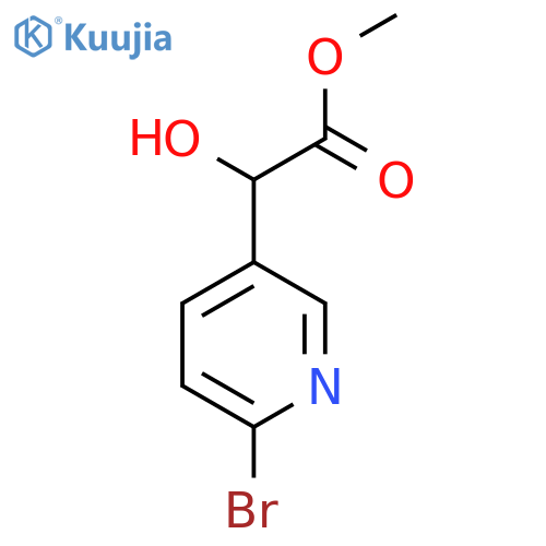 methyl 2-(6-bromopyridin-3-yl)-2-hydroxyacetate structure