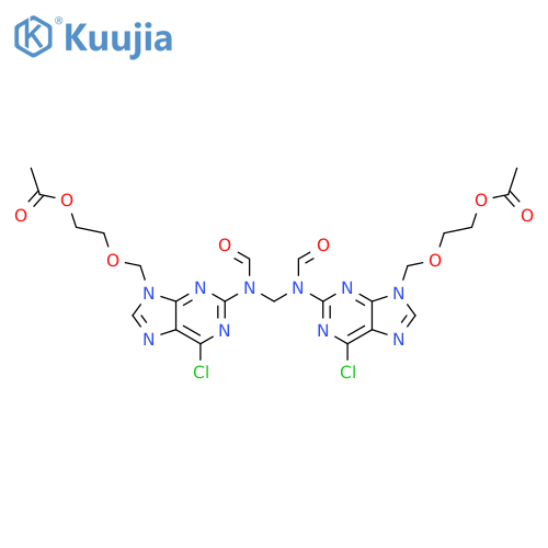 Bis Acetyl 2-(2-Formamide-1,6-dihydro-6-chloro-9H-purin-9yl)methoxyethyl Ester structure