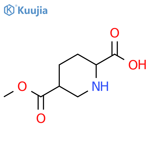 2,5-Piperidinedicarboxylic acid, 5-methyl ester structure